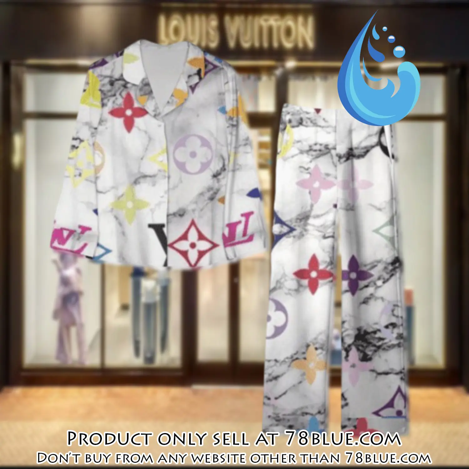 Trending luxury lv satin pajama set pjs1113 78b2022976